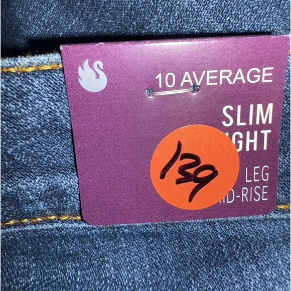 Gloria Vanderbilt Slim-Straight Distressed Jeans Size 10A New With Tag MSRP $54 - Picture 8 of 9